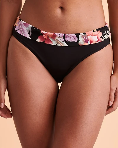 FLIRTATION Contrasting Waistband Bikini Bottom