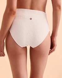 Bas de bikini bande taille pliée TEXTURED