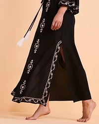 Caftan maxi à broderies