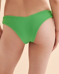 Peppermint Ribbed Cheeky Bikini Bottom