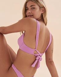 Haut de bikini plongeant Camellia GOLD STARS
