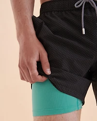 Micro Geo Print Volley Swimsuit