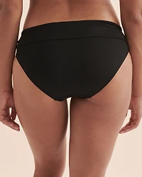 Bas de bikini bande taille pliée Solid
