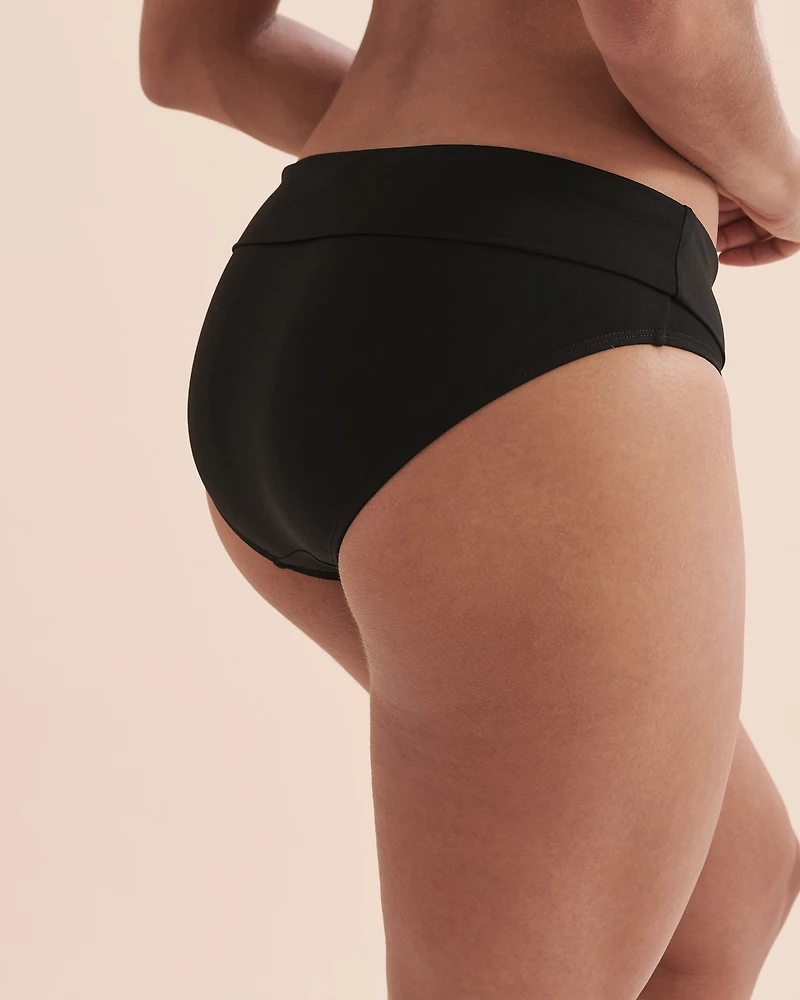 Bas de bikini bande taille pliée Solid