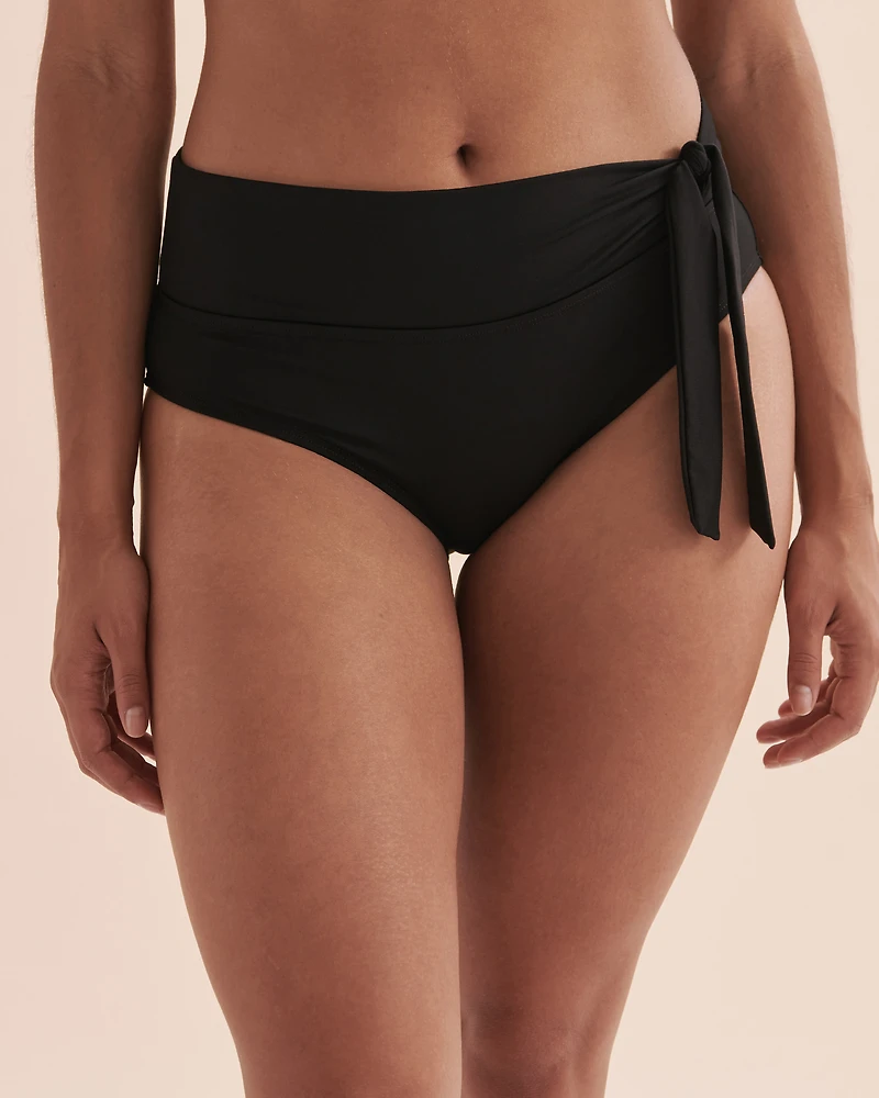 Bas de bikini bande taille pliée Solid