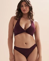 Haut de bikini triangle torsadé à l'avant bonnet D-DD Jetset