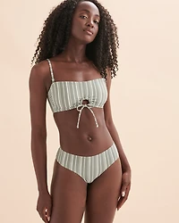 Textured STRIPES Bralette Bikini Top