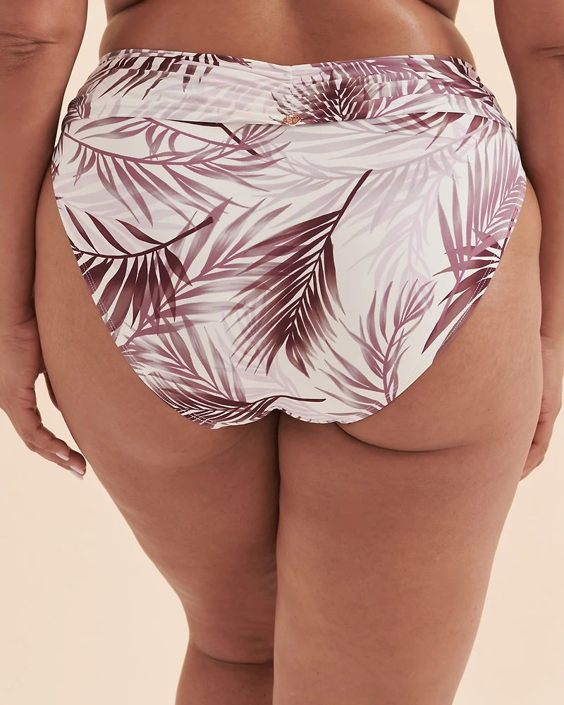 Fall Leaf V-Cut Pleated Bikini Bottom