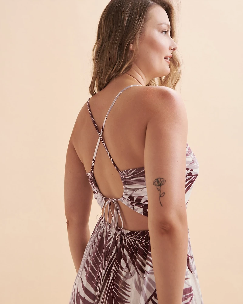 Fall Leaf Maxi Layered Dress