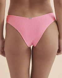 Cotton Candy Ribbed Thong Bikini Bottom