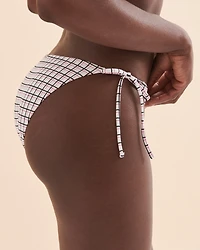 Bas de bikini noué aux hanches carreaux