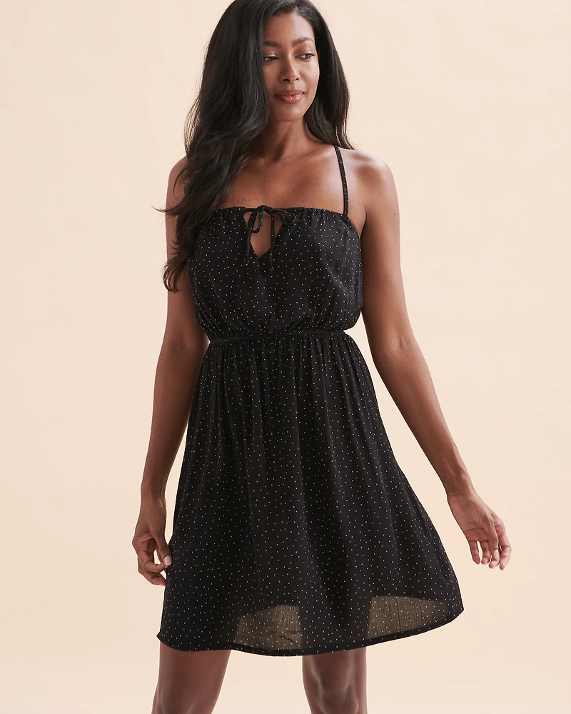 Robe courte à pois