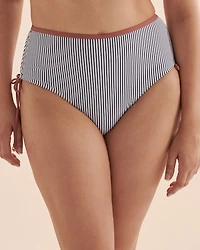 Nautical Stripes High Waist Bikini Bottom
