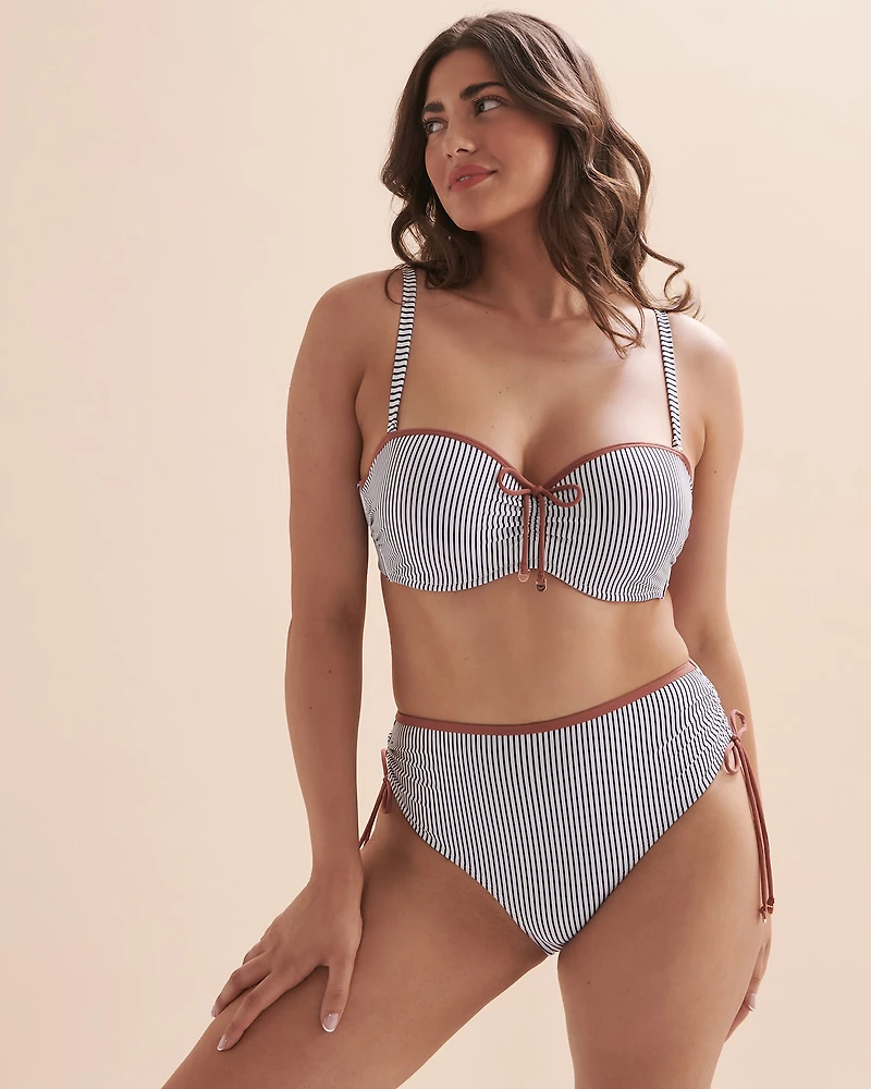 Nautical Stripes High Waist Bikini Bottom