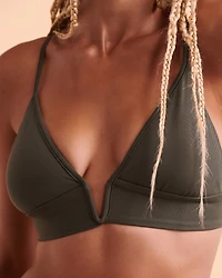 Haut de bikini triangle réversible CROCODILE
