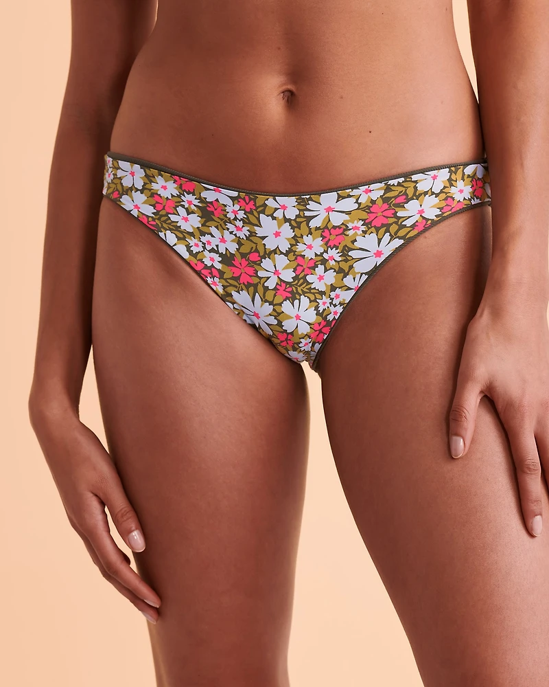 Bas de bikini jambe haute réversible CROCODILE