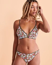 Bas de bikini jambe haute réversible CROCODILE