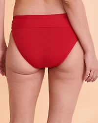 SOLID Folded Waistband Bikini Bottom