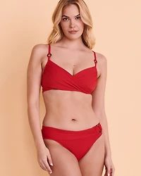 SOLID Folded Waistband Bikini Bottom