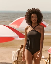 SOLID High Neck Tankini Top