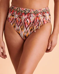 FREE SPIRIT Shirred High Waist Bikini Bottom