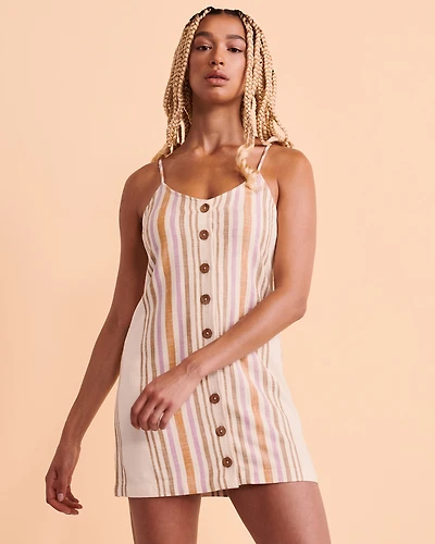 MONTEGO BAY Thin Straps Button-down Dress