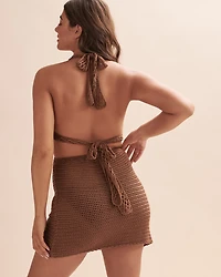 Tricot Halter Mini Dress