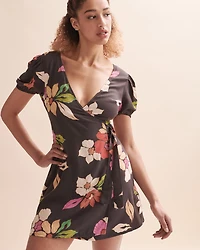 Hot Tropics Mini Wrap Dress