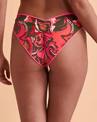 Bas de bikini échancré réversible Coral Laval