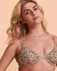 Haut de bikini plongeant Afterglow Floral