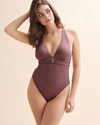 Maillot une-pièce côtelé Moonscape