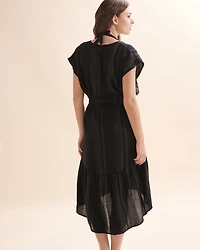 Short Sleeve Kimono with Ruffle Detail