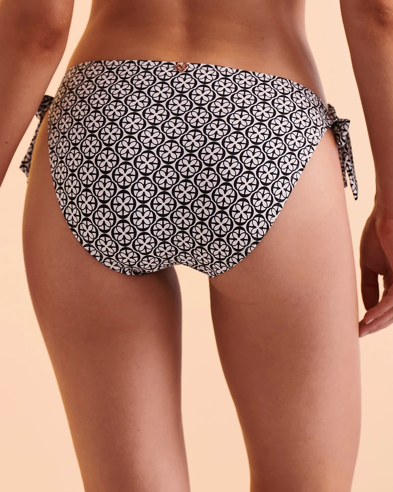 Bas de bikini noué aux hanches Geo