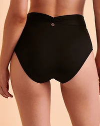 Solid High Waist Bikini Bottom