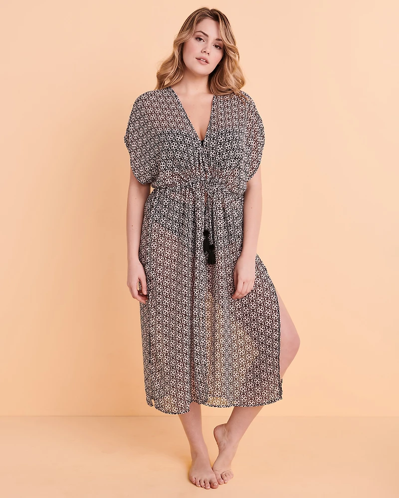 Geo Chiffon Caftan