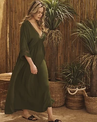 Maxi Dress with Crochet Detail
