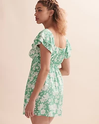 Enchant Me Ruffle Sleeves Mini Dress