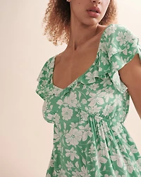 Enchant Me Ruffle Sleeves Mini Dress