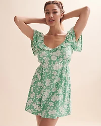 Mini robe manches à volants