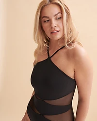 Maillot une-pièce encolure haute Don't Mesh With Me