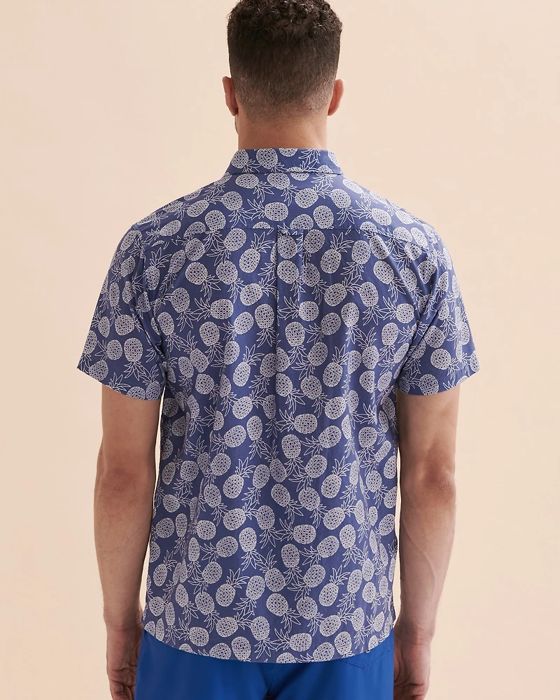 Pineapple Short Sleeve Button-down Shirt