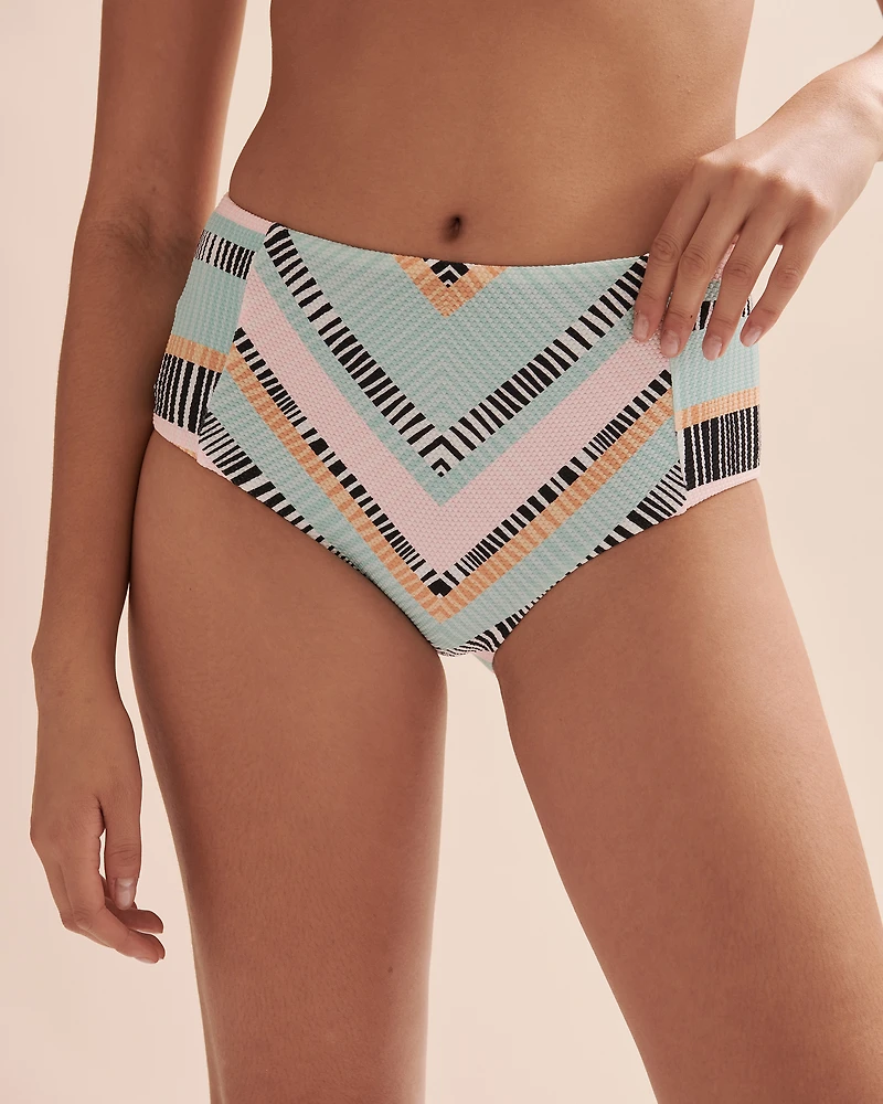 Bas de bikini taille haute Ripple effect
