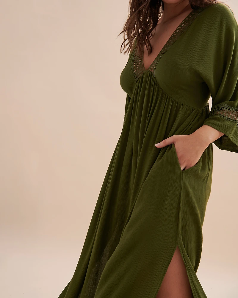 Maxi Dress with Crochet Detail