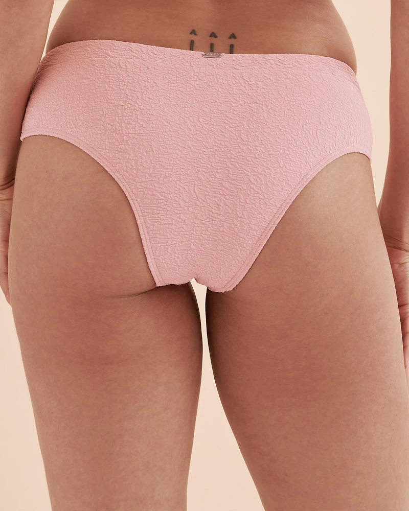 Textured Mid Waist Bikini Bottom