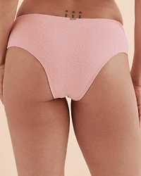 Textured Mid Waist Bikini Bottom