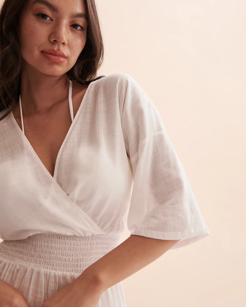Deep V-neck Mini Dress