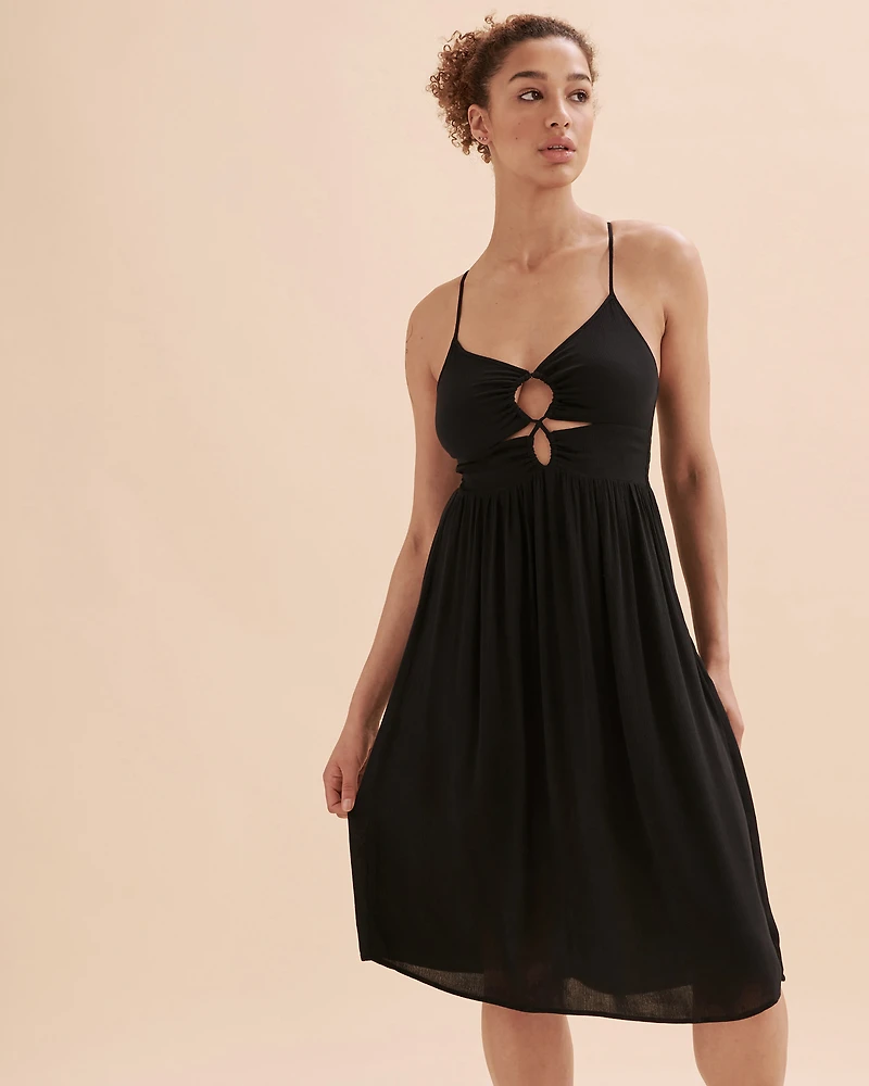 Robe lacée mi-longue