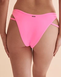 Bas de bikini coupe échancrée réversible Bombon Pink