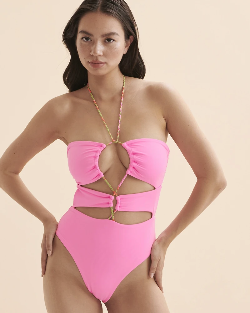 Bombon Pink Reversible One-piece Swimsuit