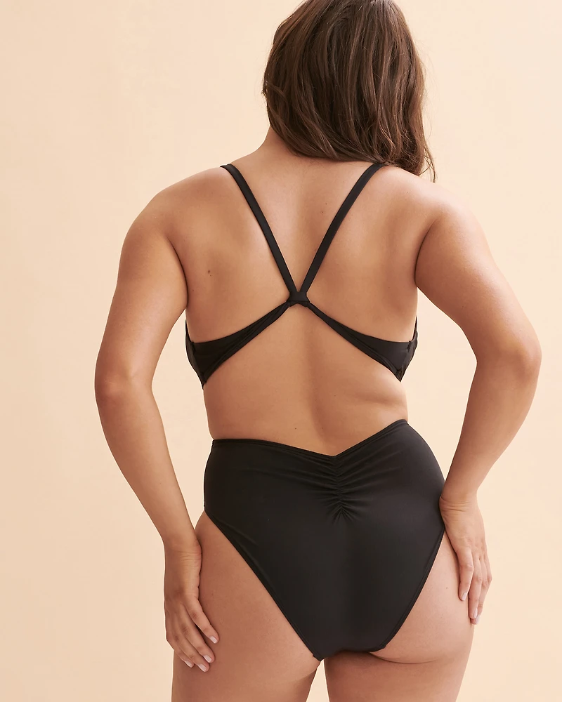 Maillot une-pièce plongeant Rib